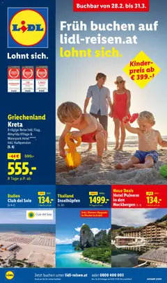 Vorschau Lidl Februar/März Reise - Highlights gültig ab 28.02.2026
