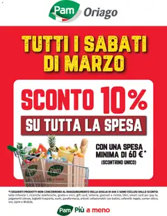 Anteprima PAM volantino Sconto 10% valida dal 01/03/2026