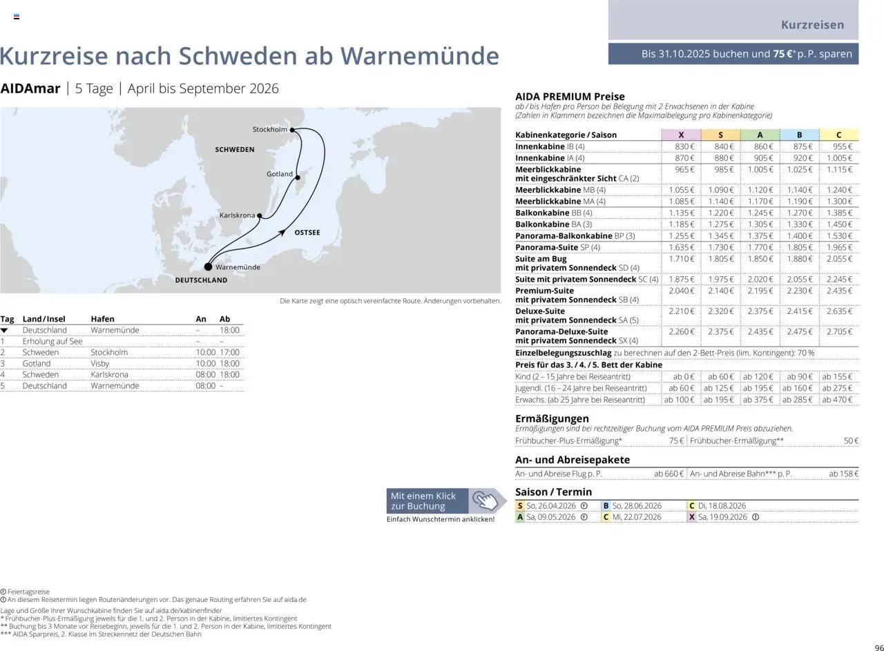 Aida Sommer 2026 - Seite 96 - gültig ab 01.03.2026