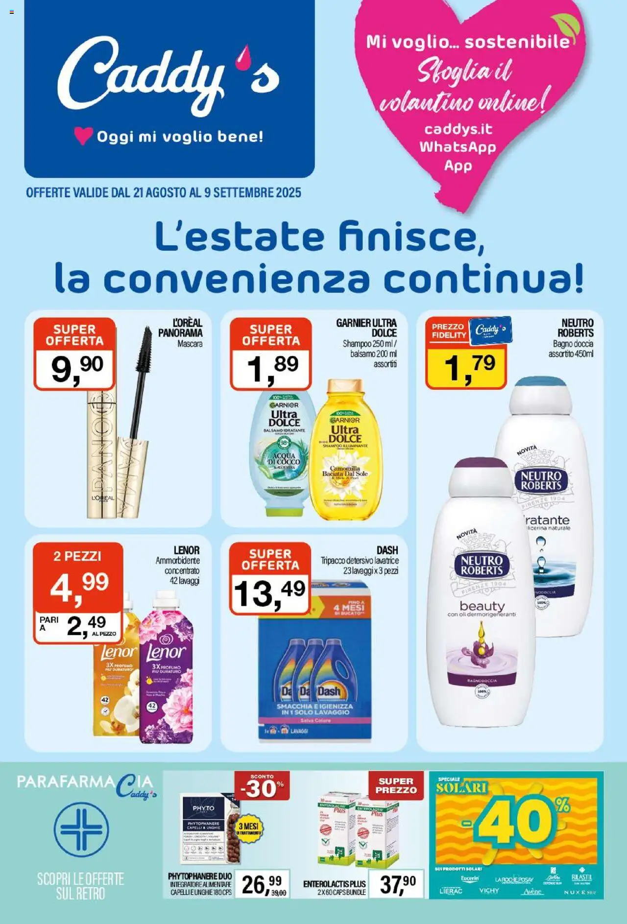 Volantino Caddy's	 - pagina 1 - valido dal 21/08/2025