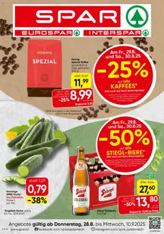 Vorschau Spar Flugblatt - Steiermark gültig ab 28.08.2025