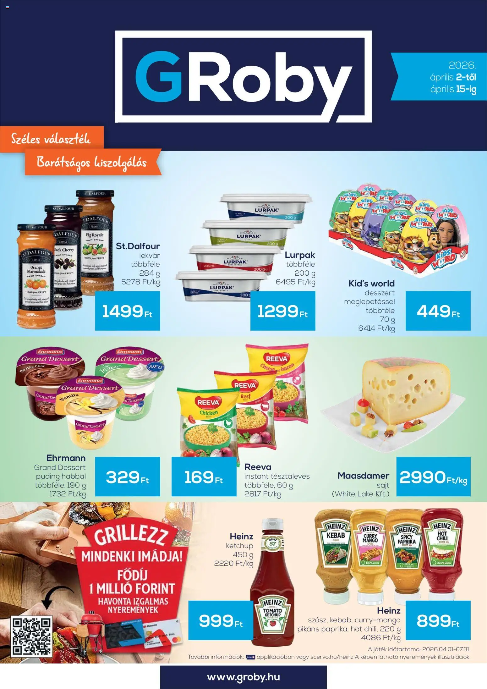 G'Roby akciós újság - 1oldal - érvényes 2026.04.02.-tól