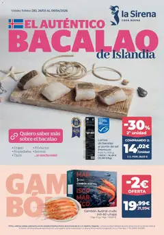 Vista previa del folleto La Sirena folleto válido desde 26/03/2026