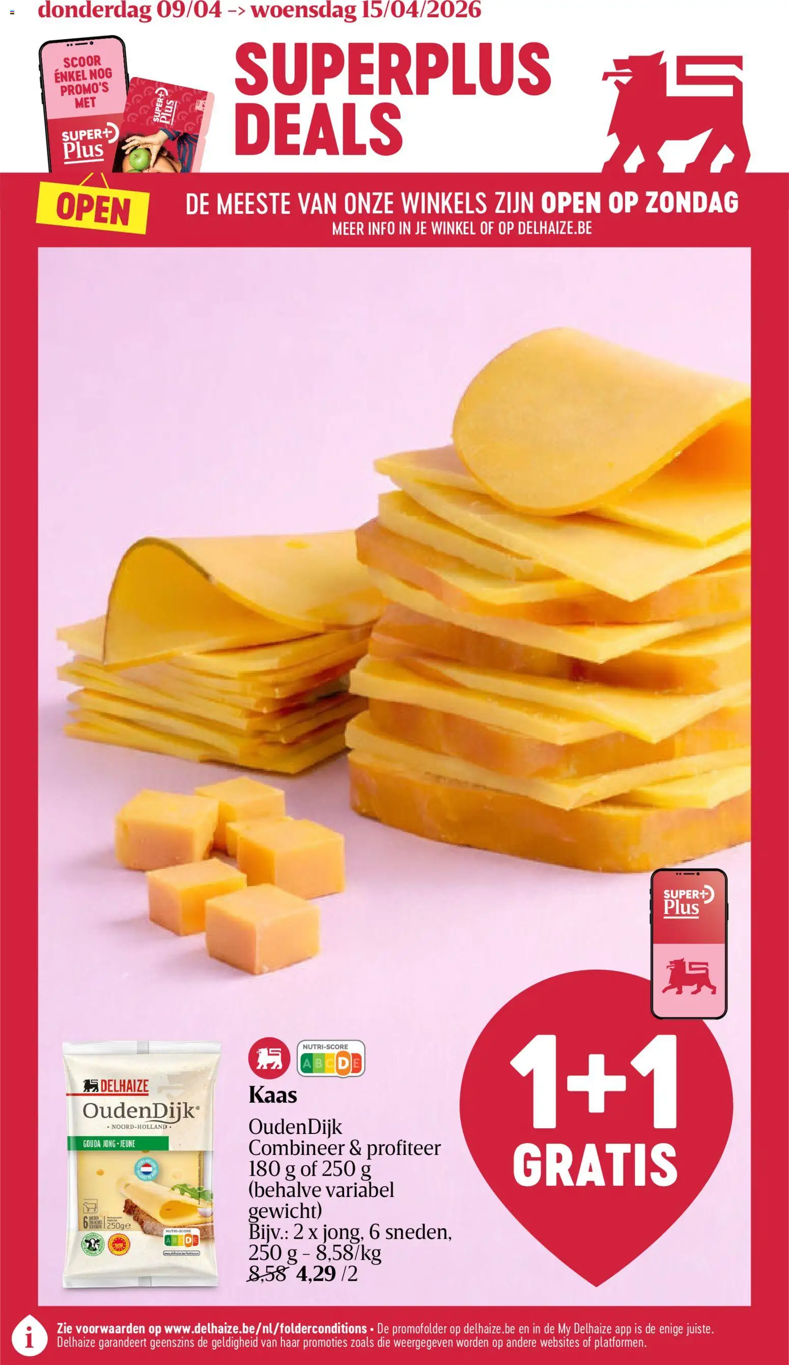 Delhaize folder week 15 - pagina 1- geldig vanaf 09/04/2026