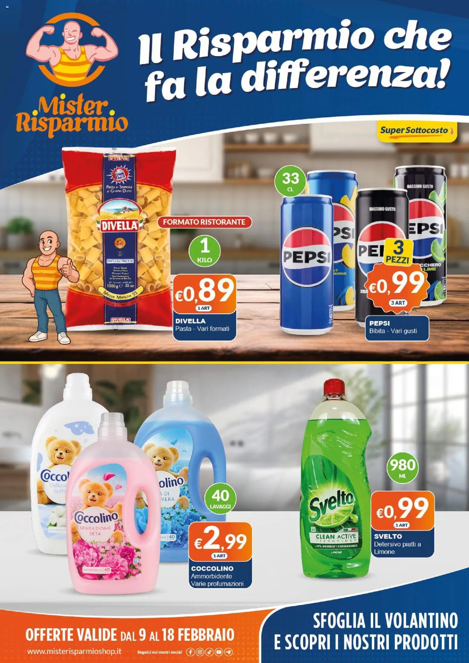Volantino Mister Risparmio - pagina 1 - valido dal 09/02/2026