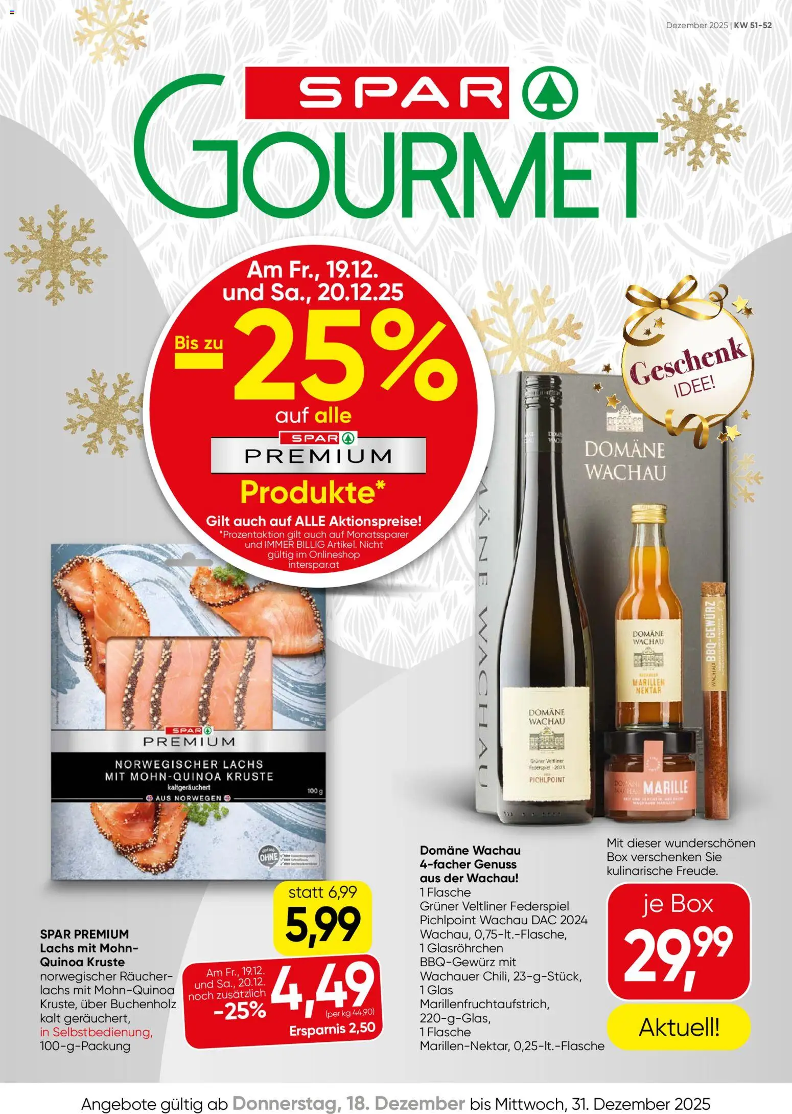 SPAR Gourmet Flugblatt - Seite 1- gültig ab 18.12.2025