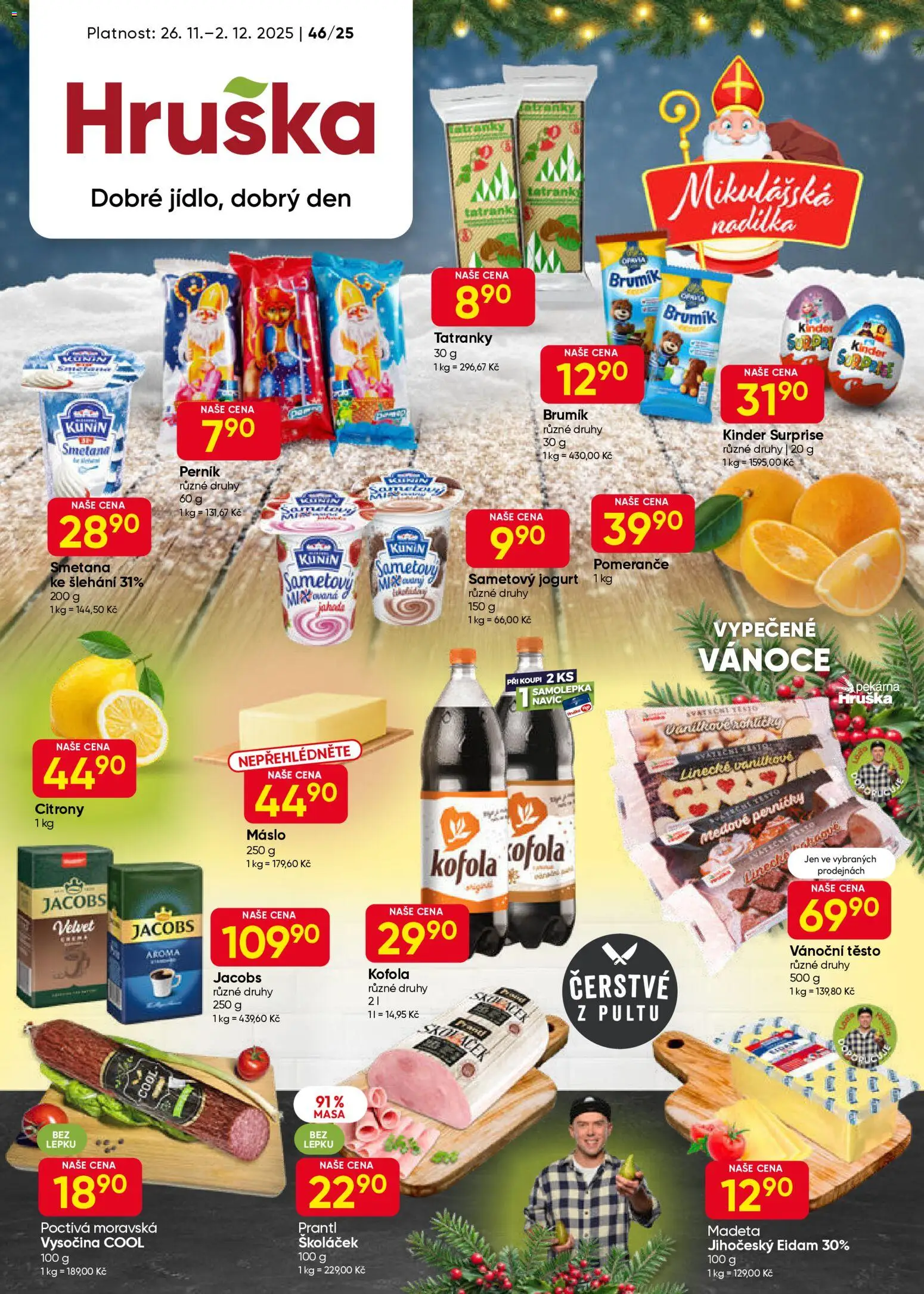 Hruška leták - strana 1- platný od 26.11.2025