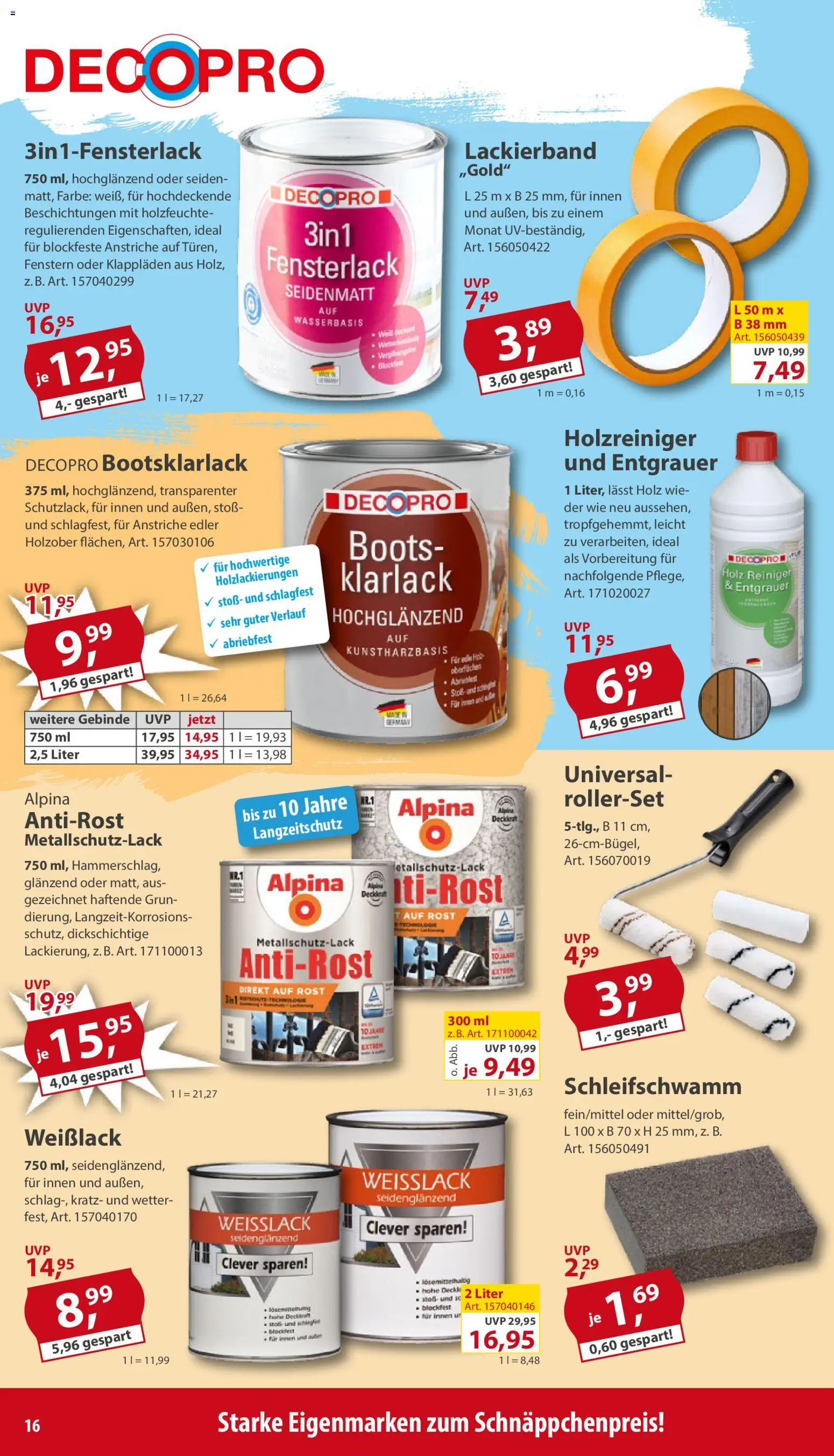 Sonderpreis Baumarkt Prospekt 	 - Seite 16 - gültig ab 18.04.2026