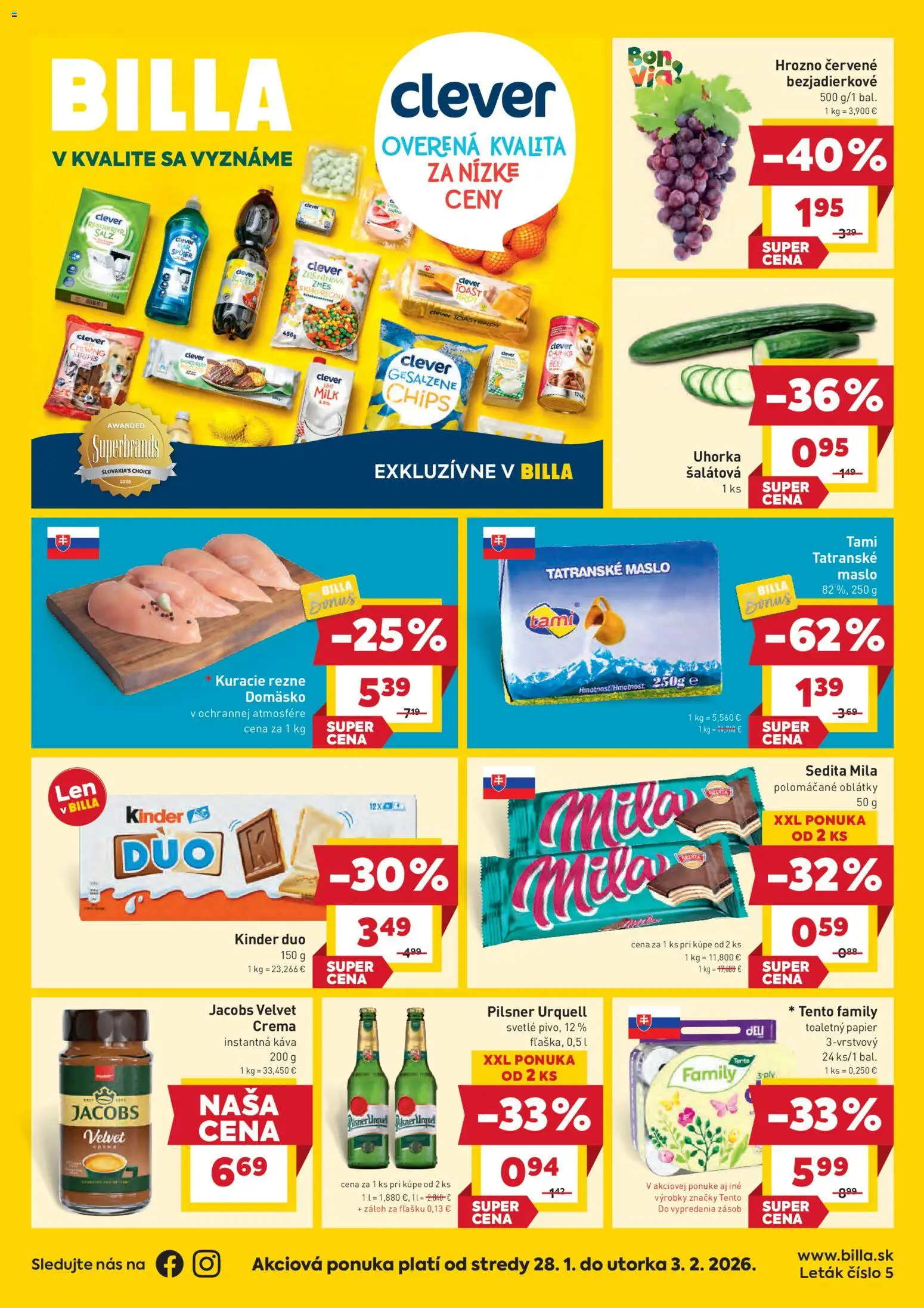 Billa leták - strana 1- platný od 28.01.2026