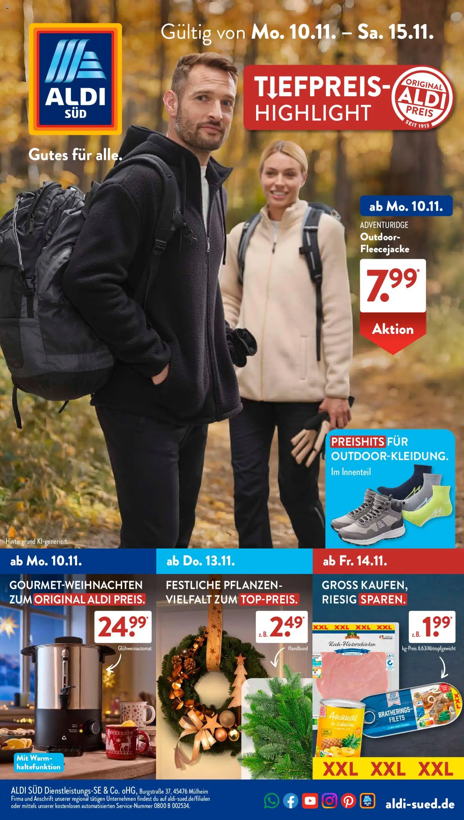 Aldi Süd Prospekt 	 - Seite 1 - gültig ab 10.11.2025