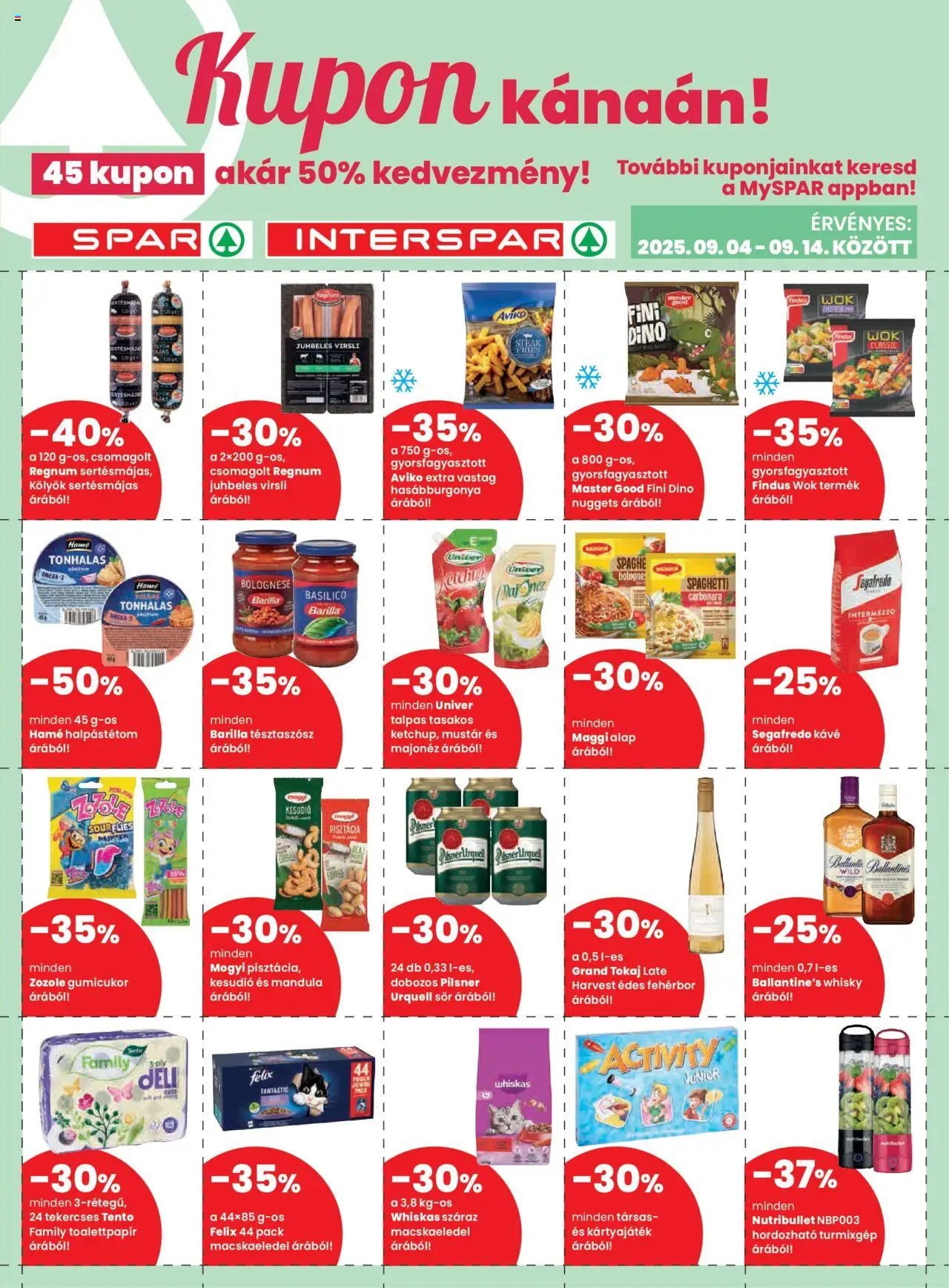 Interspar Kupón kánaán - 1oldal - érvényes 2025.09.04.-tól