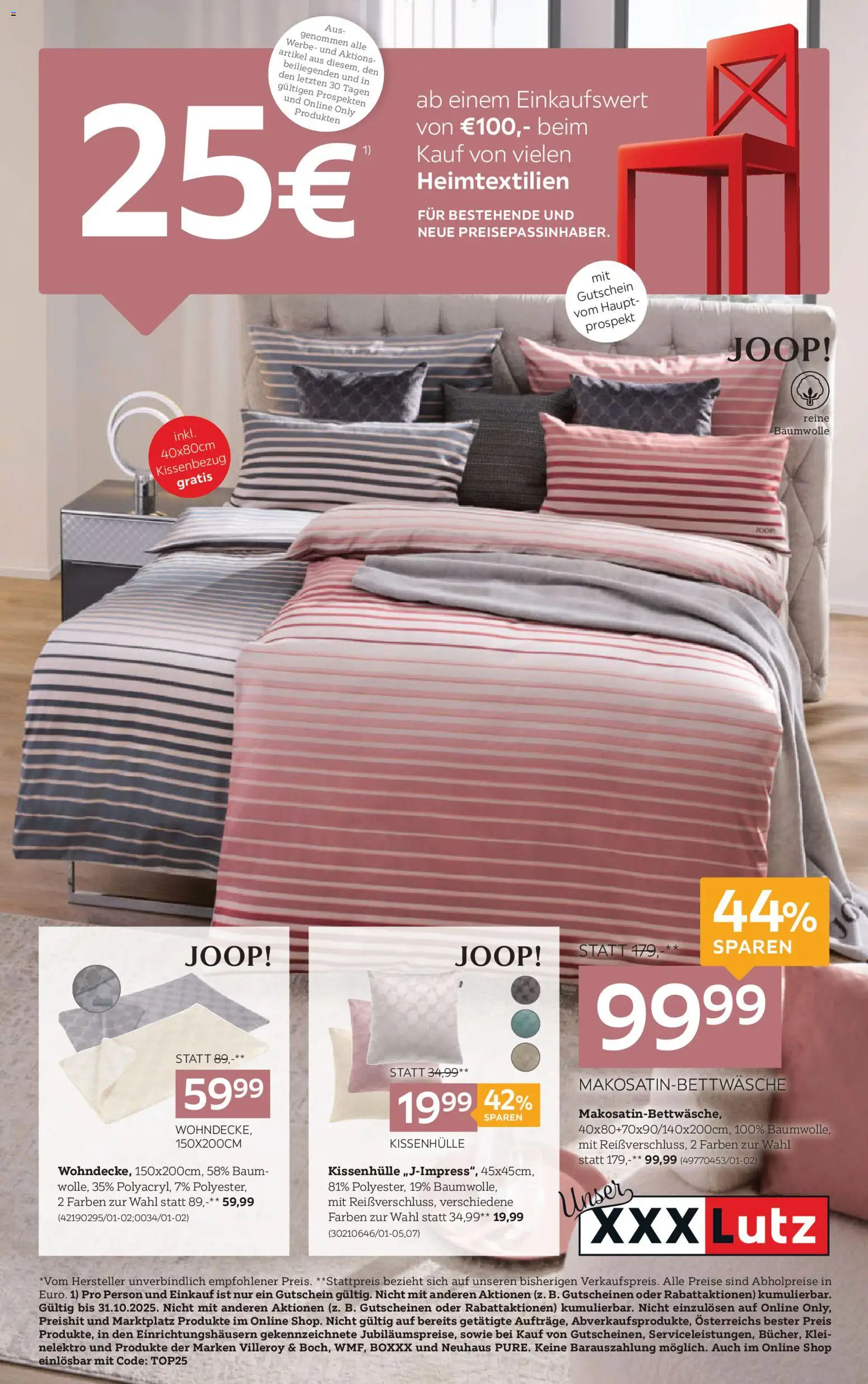 XXXLutz Heimtextilien - Seite 1- gültig ab 28.10.2025