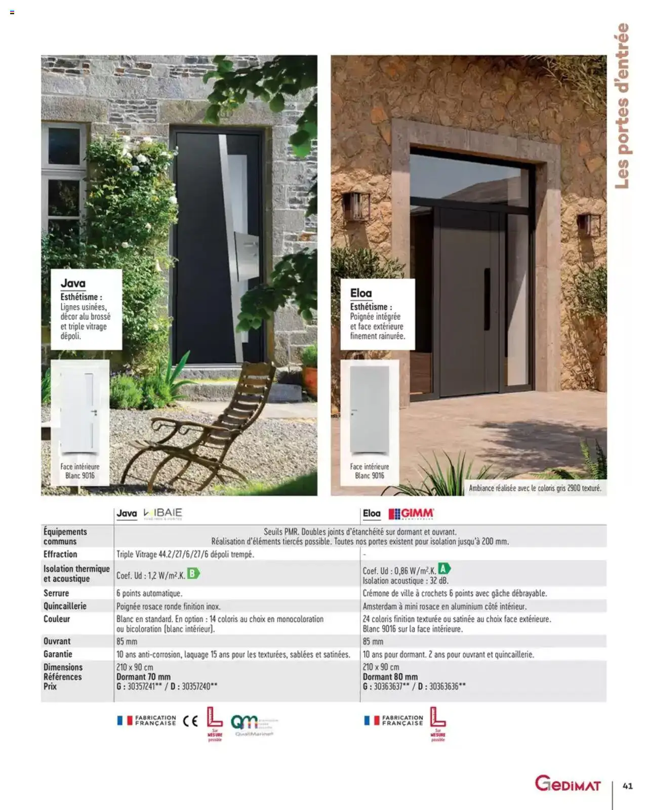 Gedimat Menuiseries intérieures & extérieurs - page 41 - valable à partir du 14/03/2025