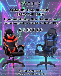 Preview Matrix Warehouse Ergonomic gaming chair valid from 29/01/2026