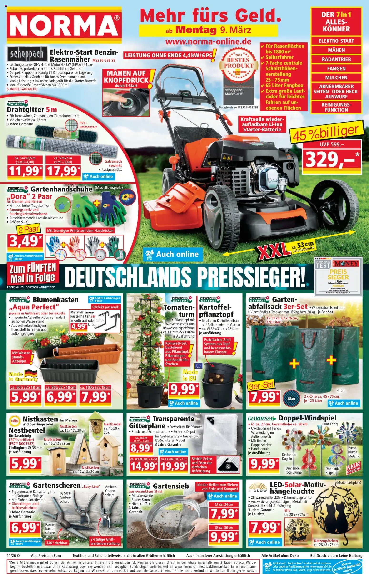 Norma Prospekt 	 - Seite 1 - gültig ab 09.03.2026