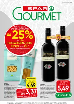 Vorschau SPAR Gourmet Flugblatt gültig ab 06.11.2025