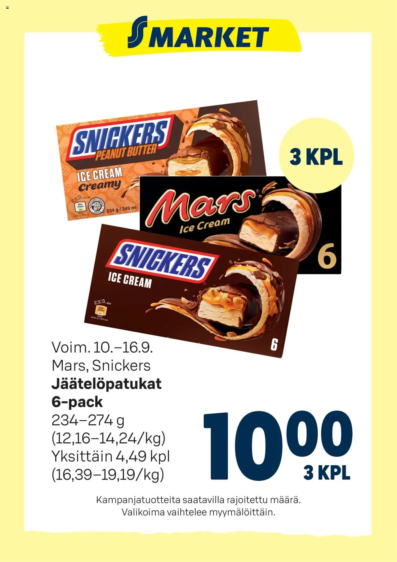 S-market tarjoukset Jäätelöpatukat - sivu 1- voimassa alkaen 10/09/2025