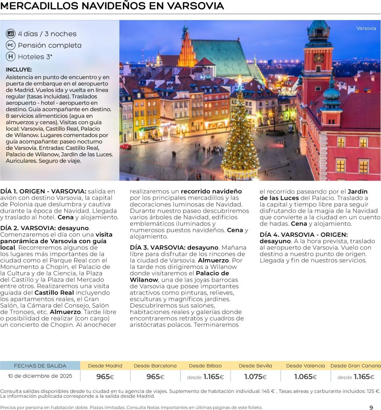 Viajes El Corte Inglés - Club de Vacaciones - Vacaciones Económicas Personalizado - Página de 9 - Válido desde 01/09/2025