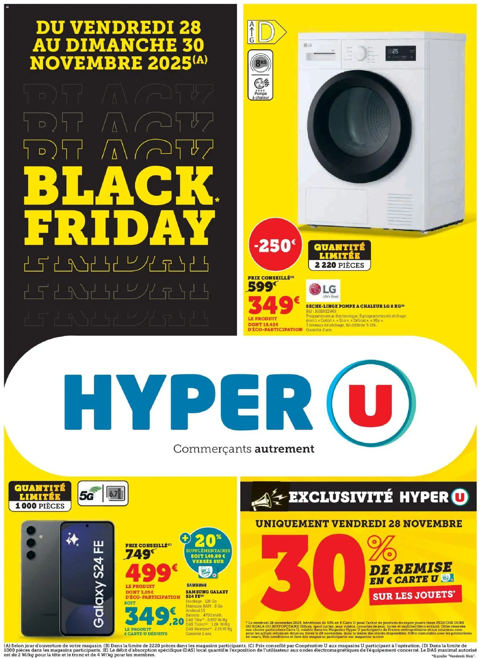 Hyper U Black Friday - page 1 - valable à partir du 28/11/2025