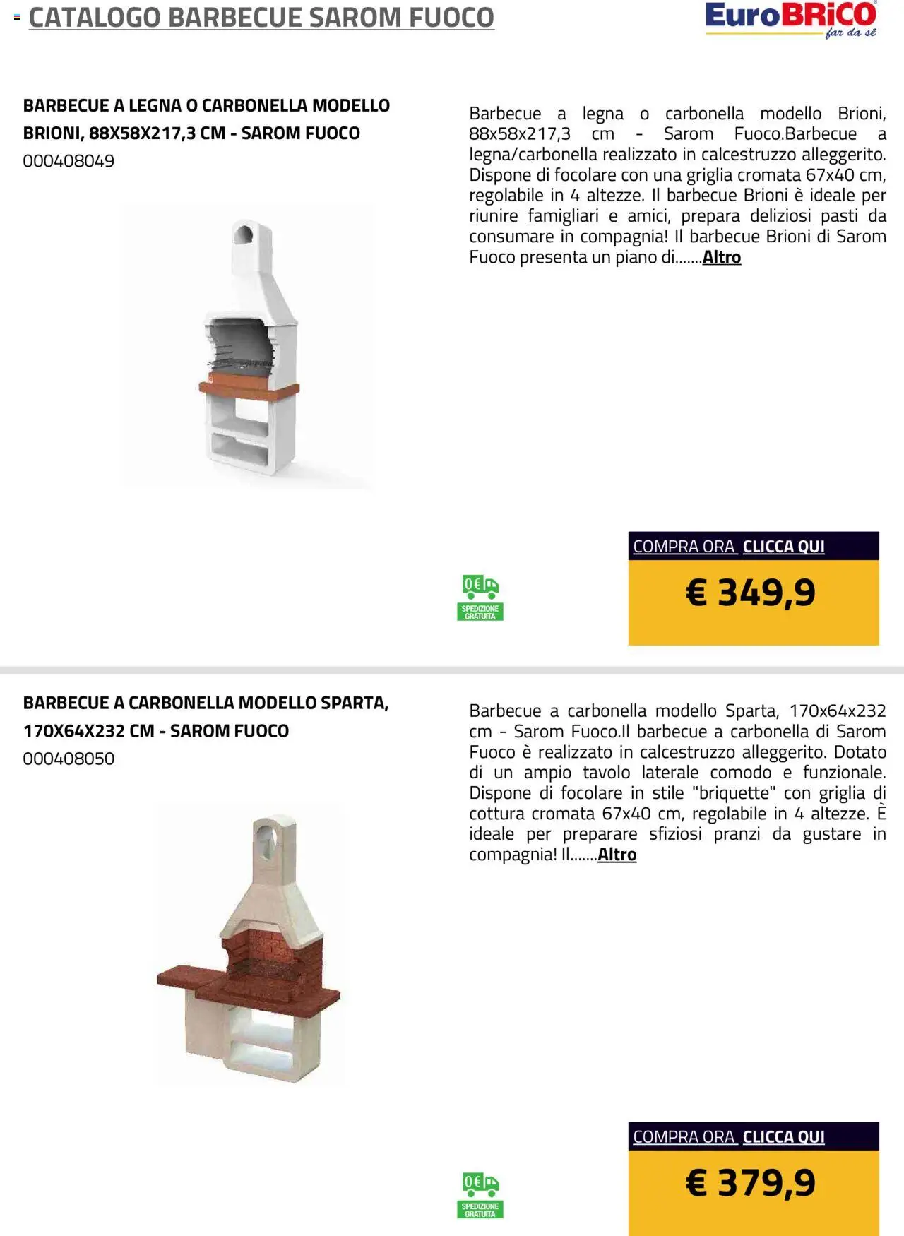 Eurobrico Barbecue Sarom Fuoco catalogo - pagina 5 - valido dal 23/07/2025