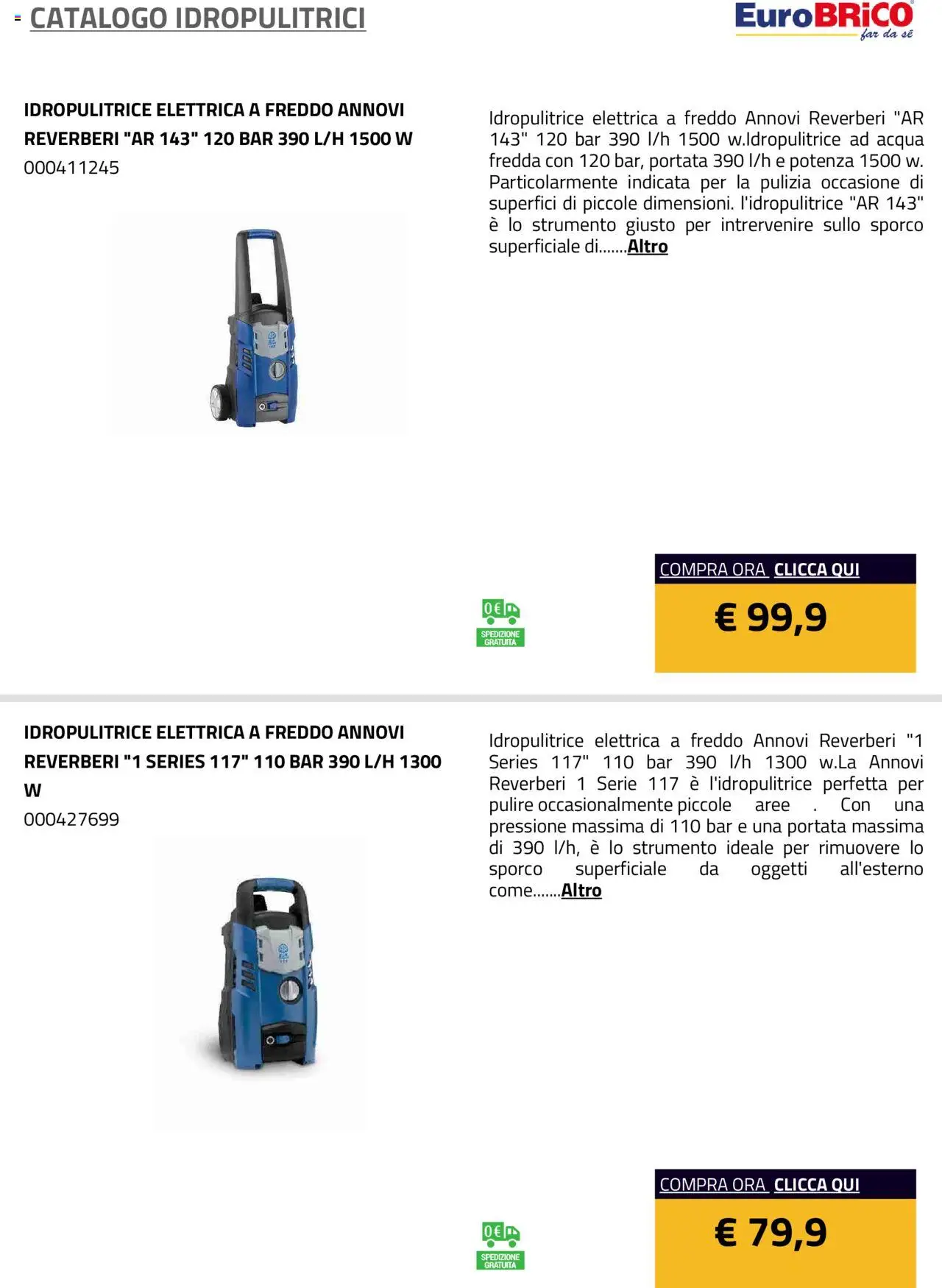 Eurobrico Idropulitrici catalogo - pagina 16 - valido dal 23/07/2025