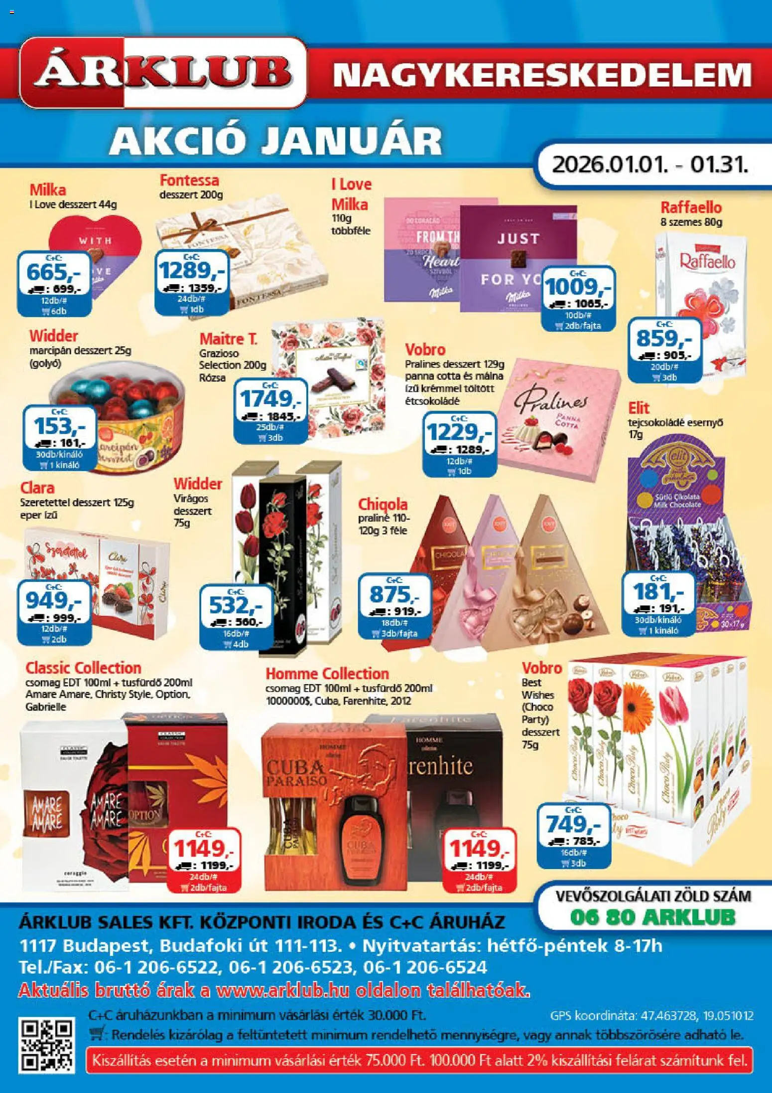 ÁRKLUB Akciós újság - 1oldal - érvényes 2026.01.01.-tól