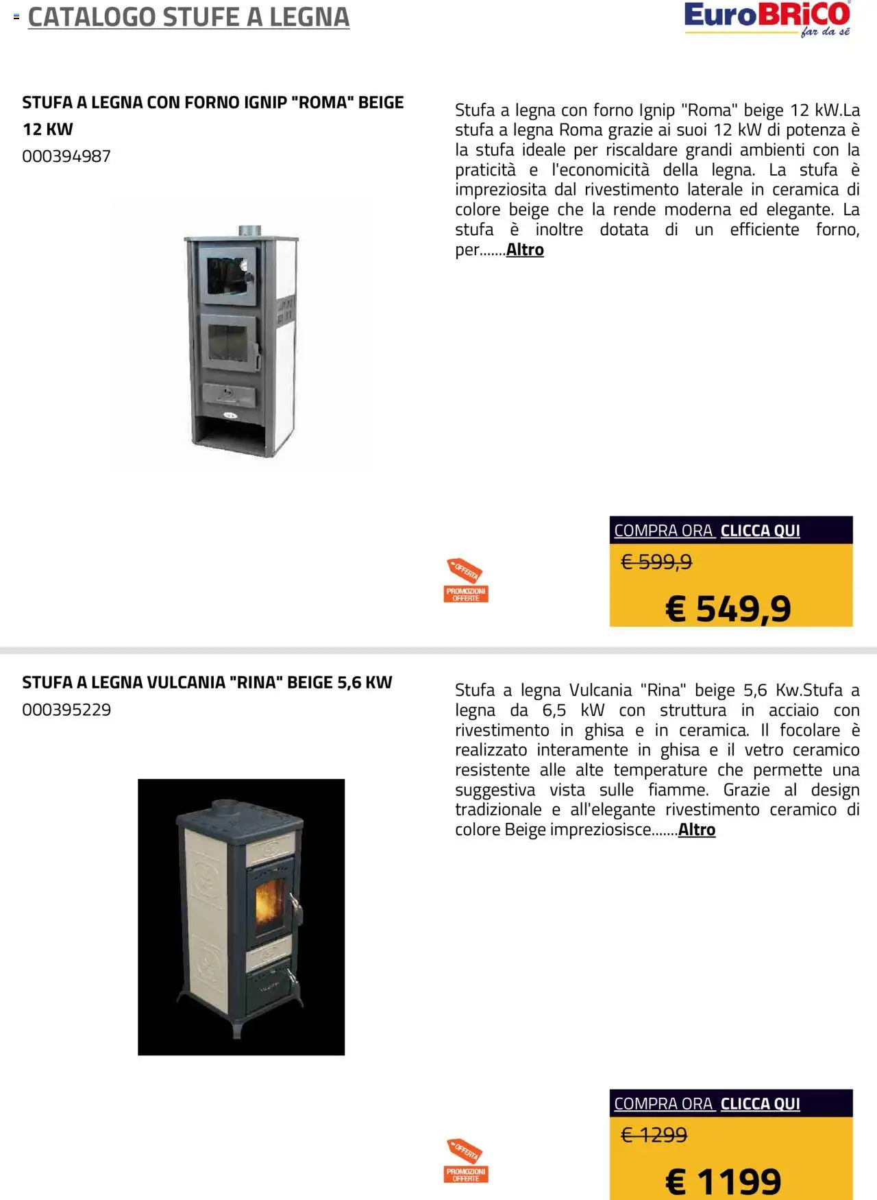 Eurobrico Stufe a Legna catalogo - pagina 5 - valido dal 23/07/2025