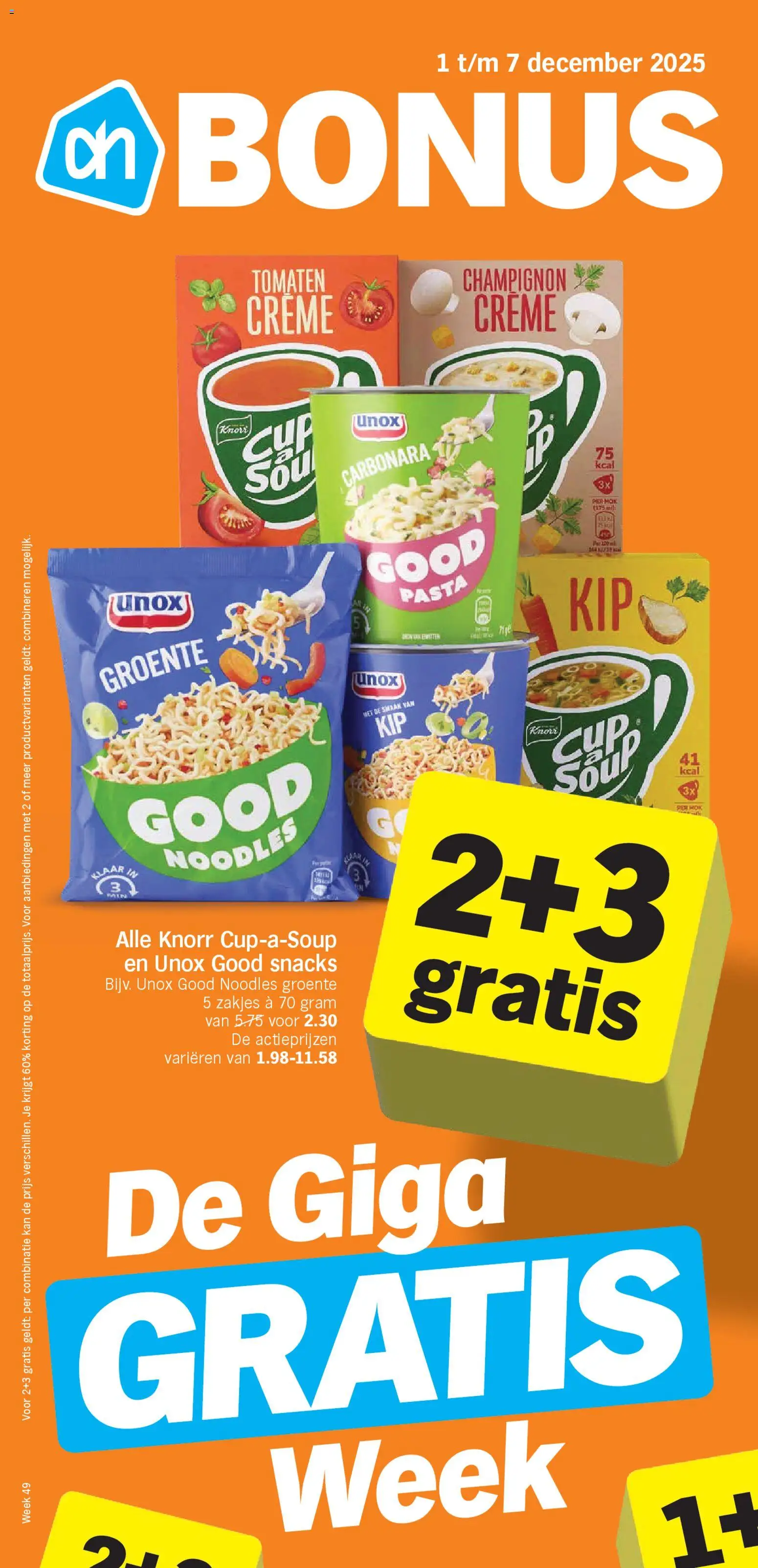 Albert Heijn folder week 49 - pagina 1- geldig vanaf 01-12-2025