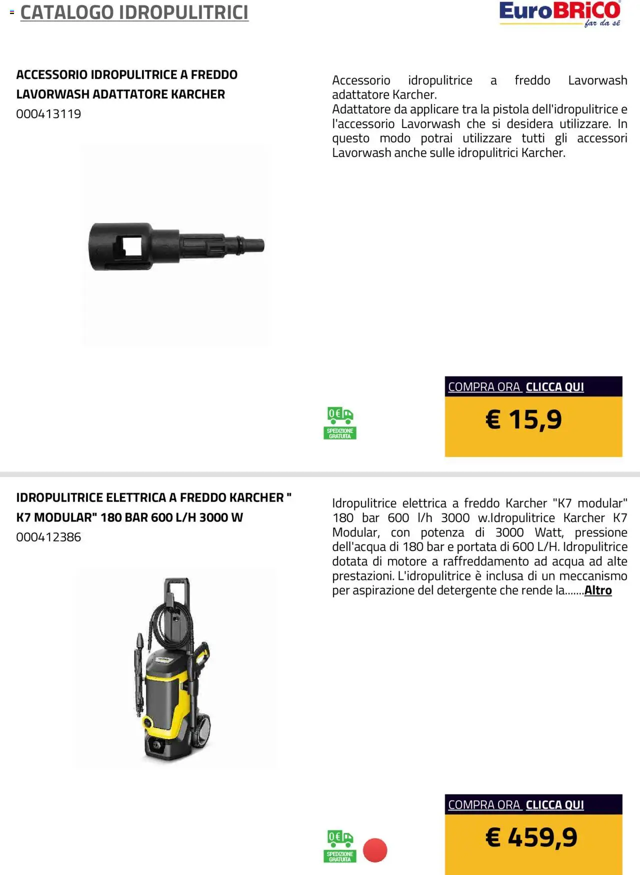 Eurobrico Idropulitrici catalogo - pagina 35 - valido dal 23/07/2025