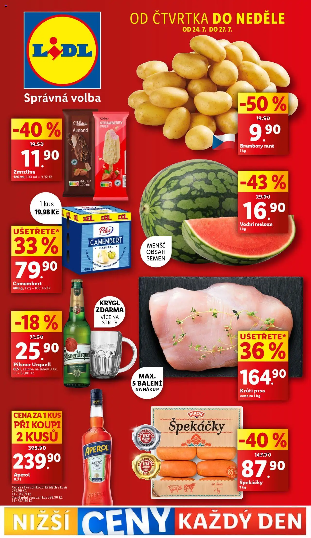 Lidl leták - strana 1- platný od 24.07.2025