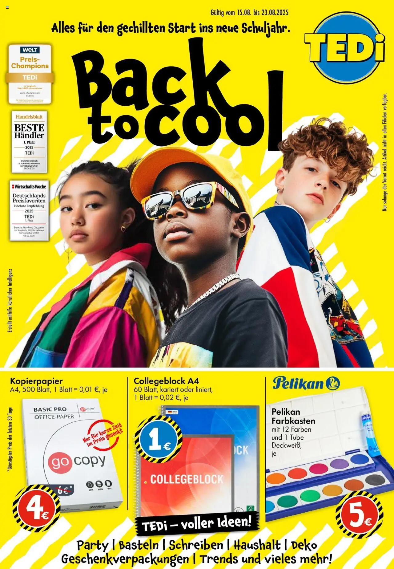 TEDi Prospekt Back to school - Seite 1 - gültig ab 15.08.2025