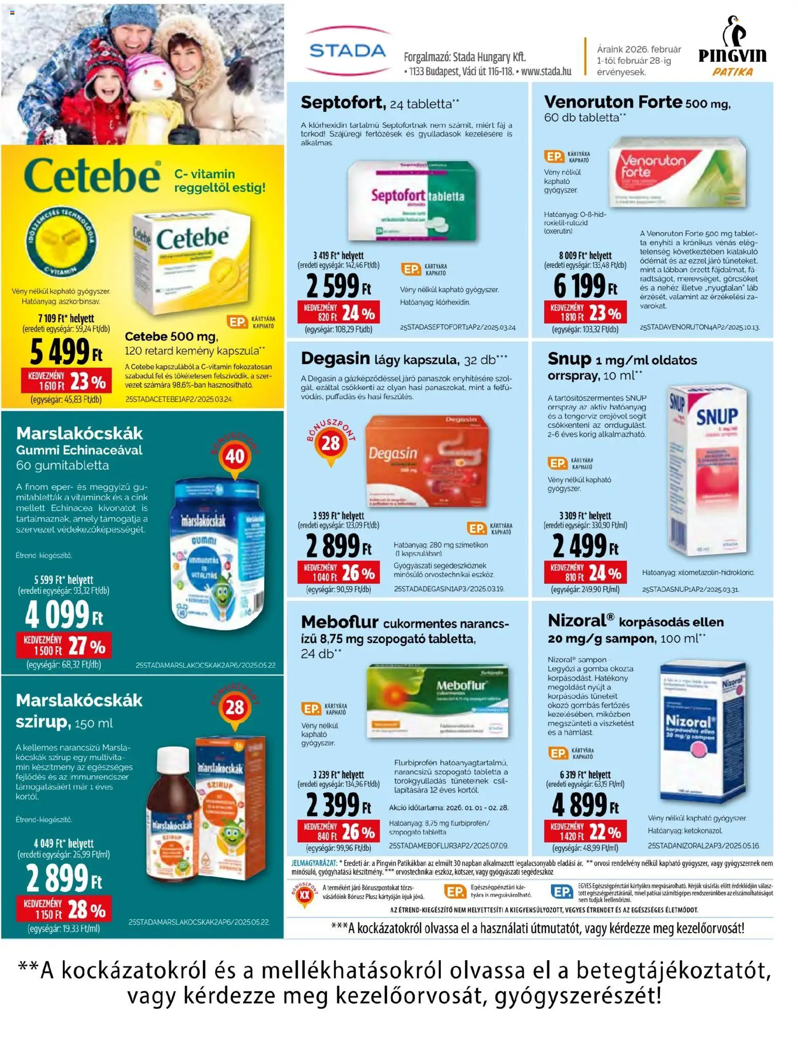 Pingvin Patika Akciós újság - 1oldal - érvényes 2026.02.01.-tól