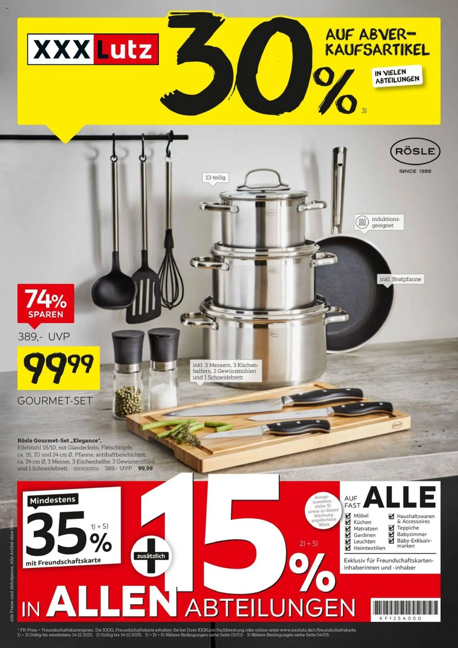 XXXL Lutz Lagerräumungsverkauf - Seite 1 - gültig ab 30.11.2025