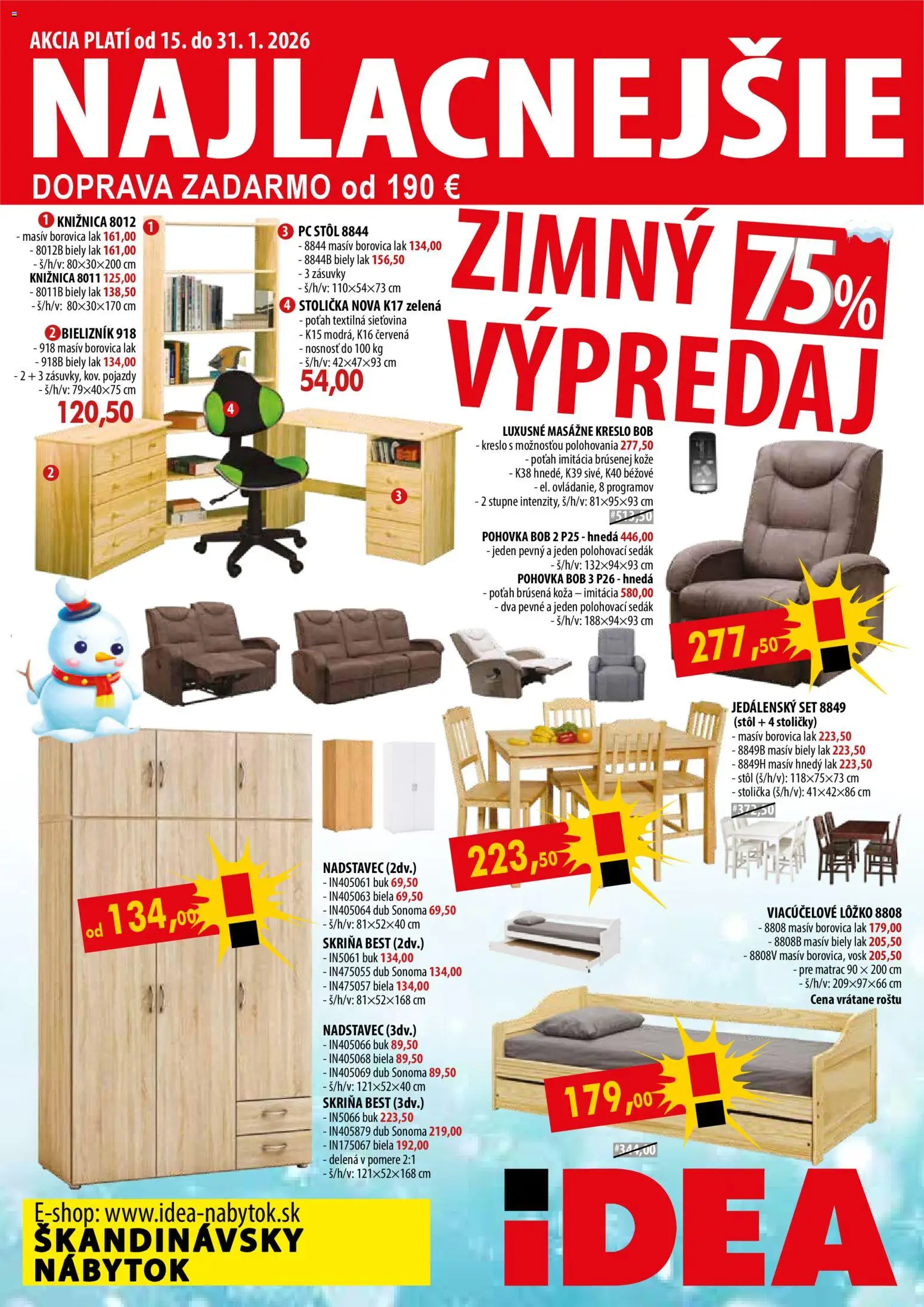 IDEA nábytok leták - strana 1- platný od 15.01.2026