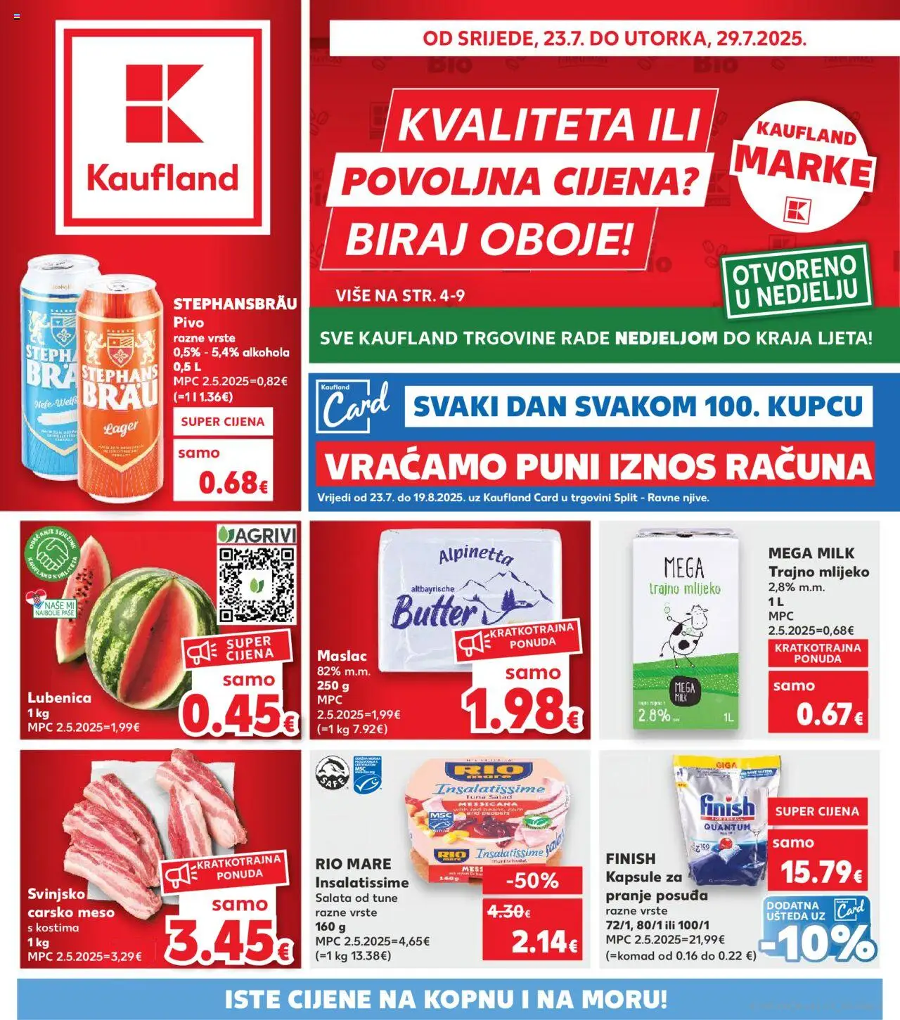 Kaufland HR - Split-Ravne njive - 1oldal - érvényes 2025.07.23.-tól