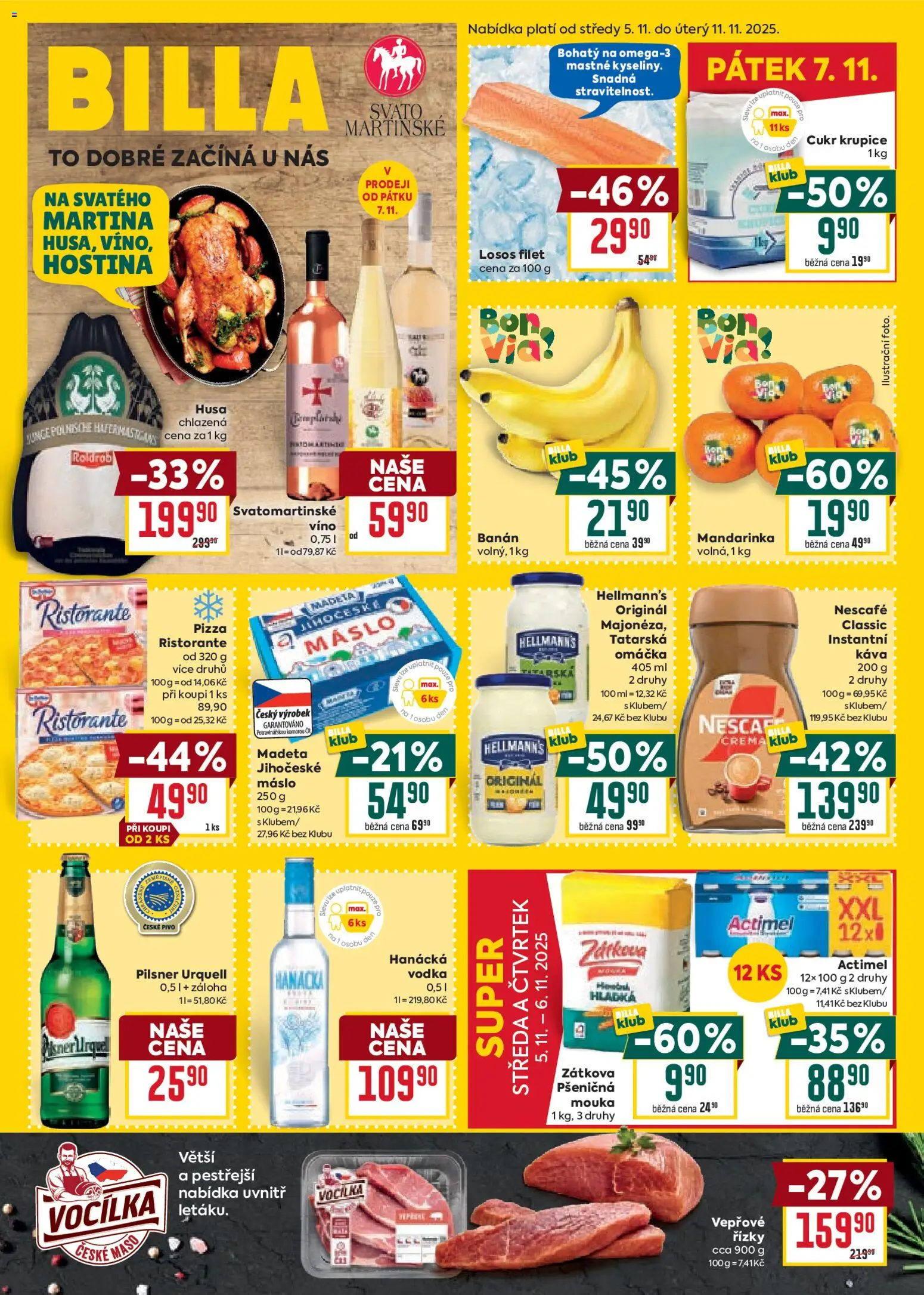 Billa Velký leták - strana 1- platný od 05.11.2025