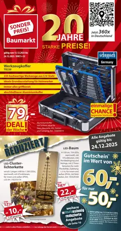 Vorschau Sonderpreis Baumarkt Prospekt 	 gültig ab 13.12.2025