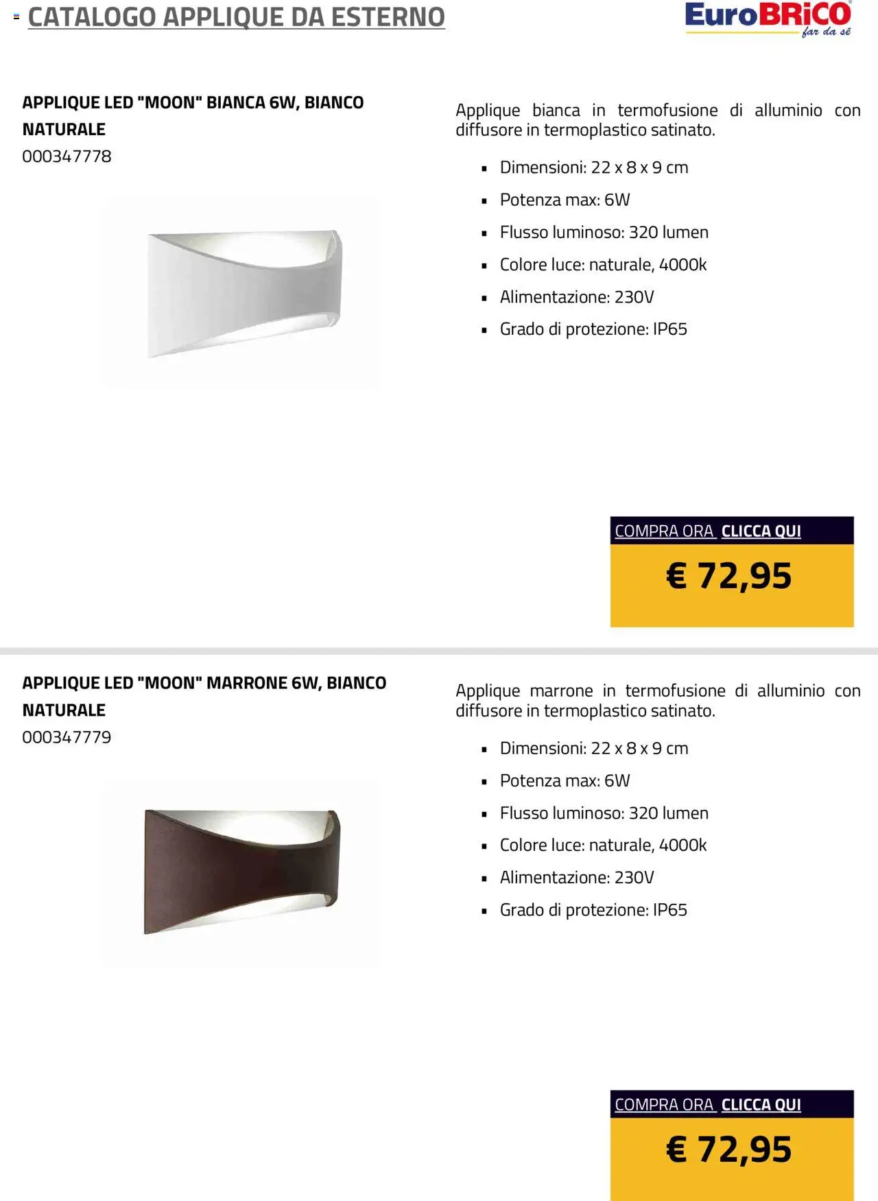 Eurobrico Applique da Esterno catalogo - pagina 10 - valido dal 23/07/2025