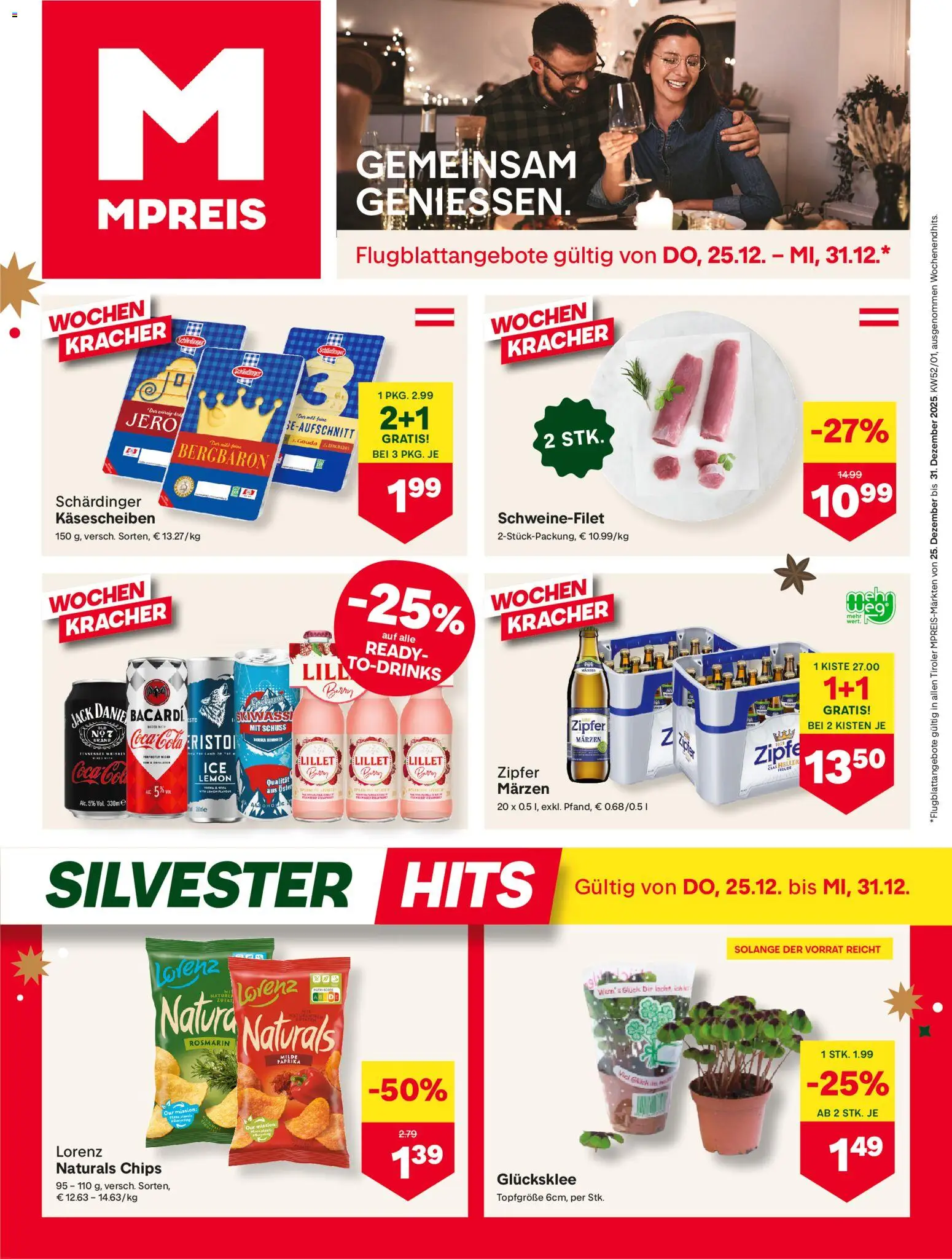 MPREIS Flugblatt - Seite 1- gültig ab 25.12.2025