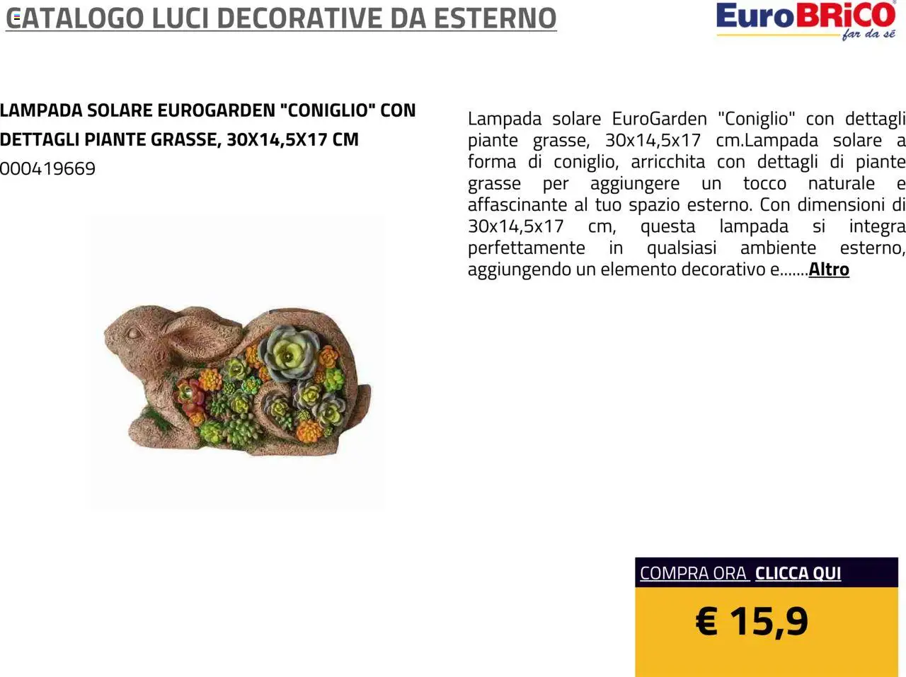 Eurobrico Luci Decorative da Esterno catalogo - pagina 21 - valido dal 23/07/2025