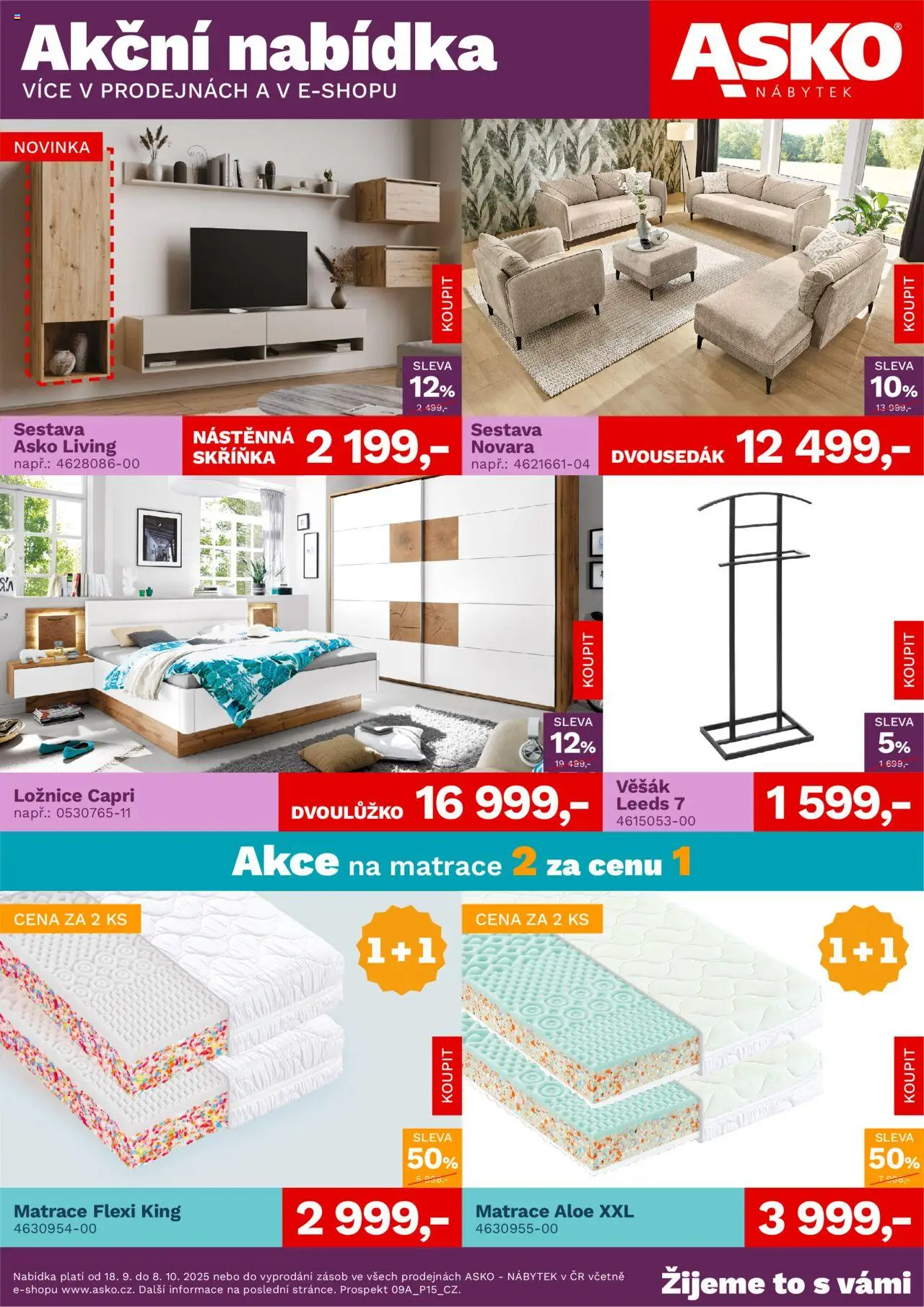 ASKO nábytek leták - strana 1- platný od 18.09.2025