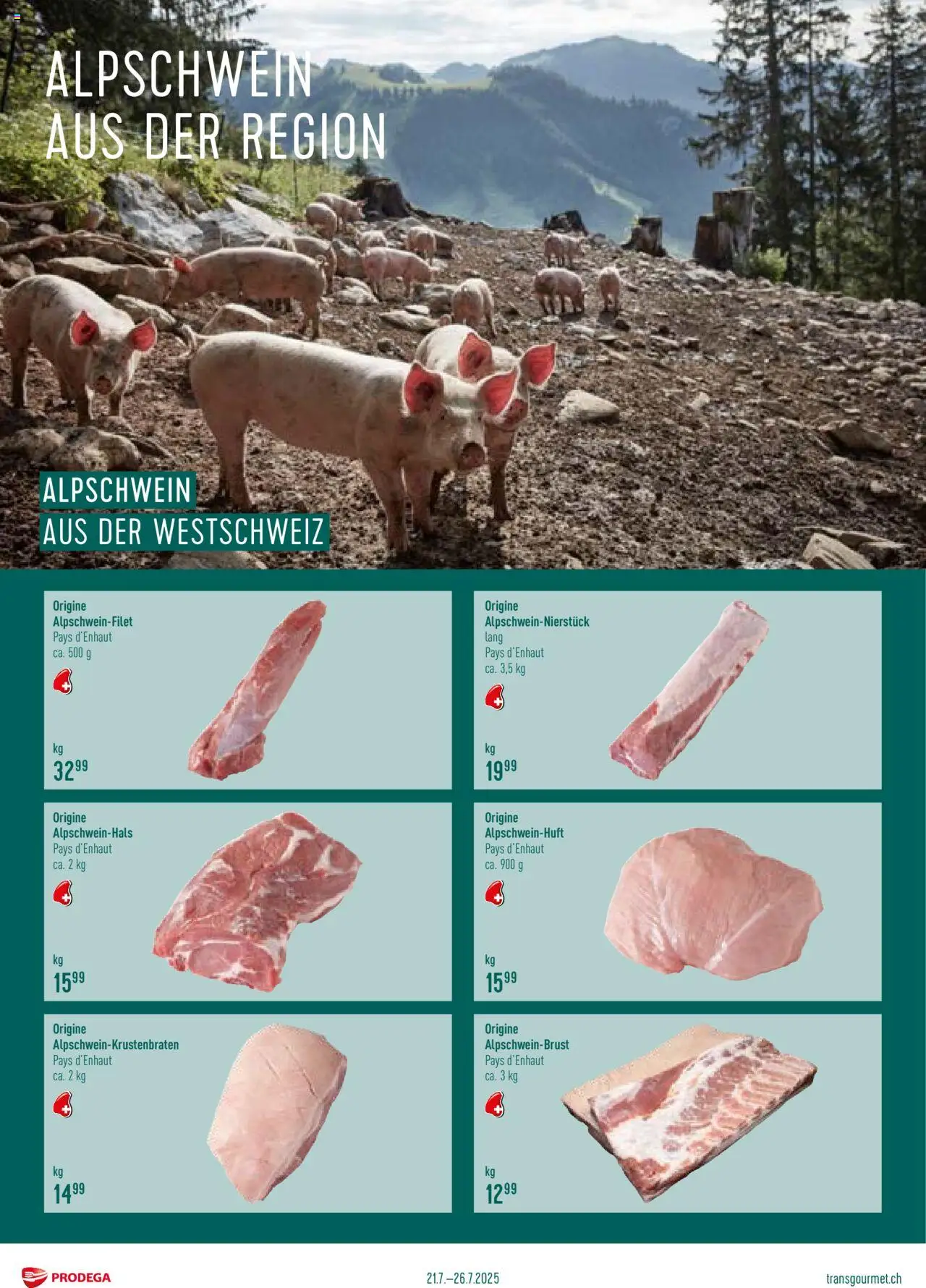 Prodega Aktionen Alpschwein aus der Region - Seite 2- gültig ab 21.07.2025