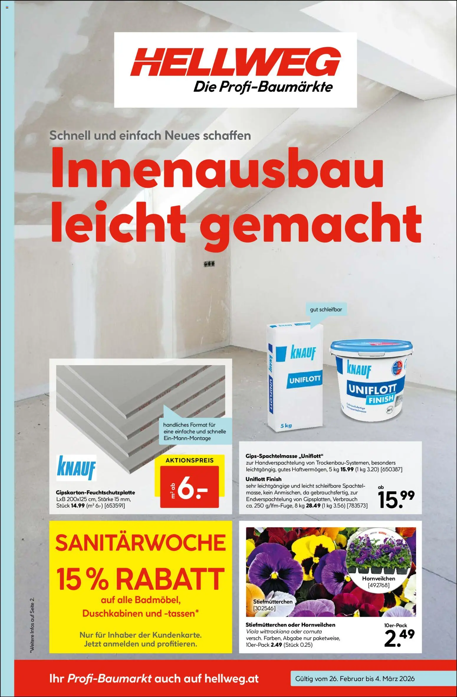 HELLWEG Flugblatt - Seite 1- gültig ab 26.02.2026