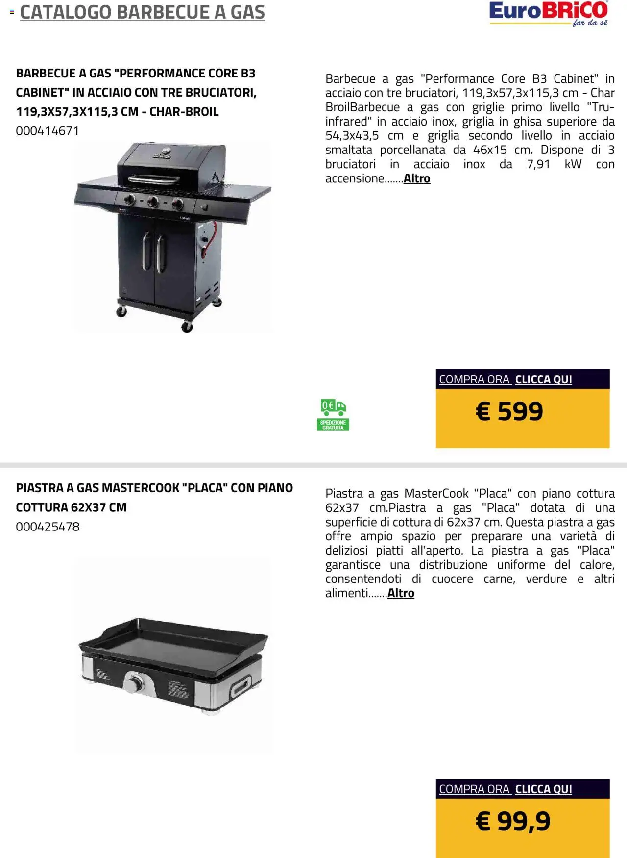 Eurobrico Barbecue a Gas catalogo - pagina 37 - valido dal 23/07/2025
