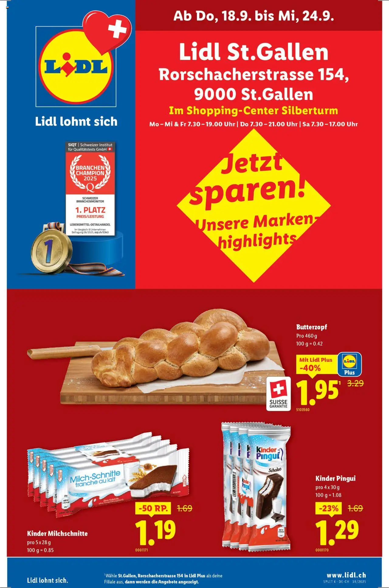 Lidl Aktionen St. Gallen - Seite 1- gültig ab 18.09.2025