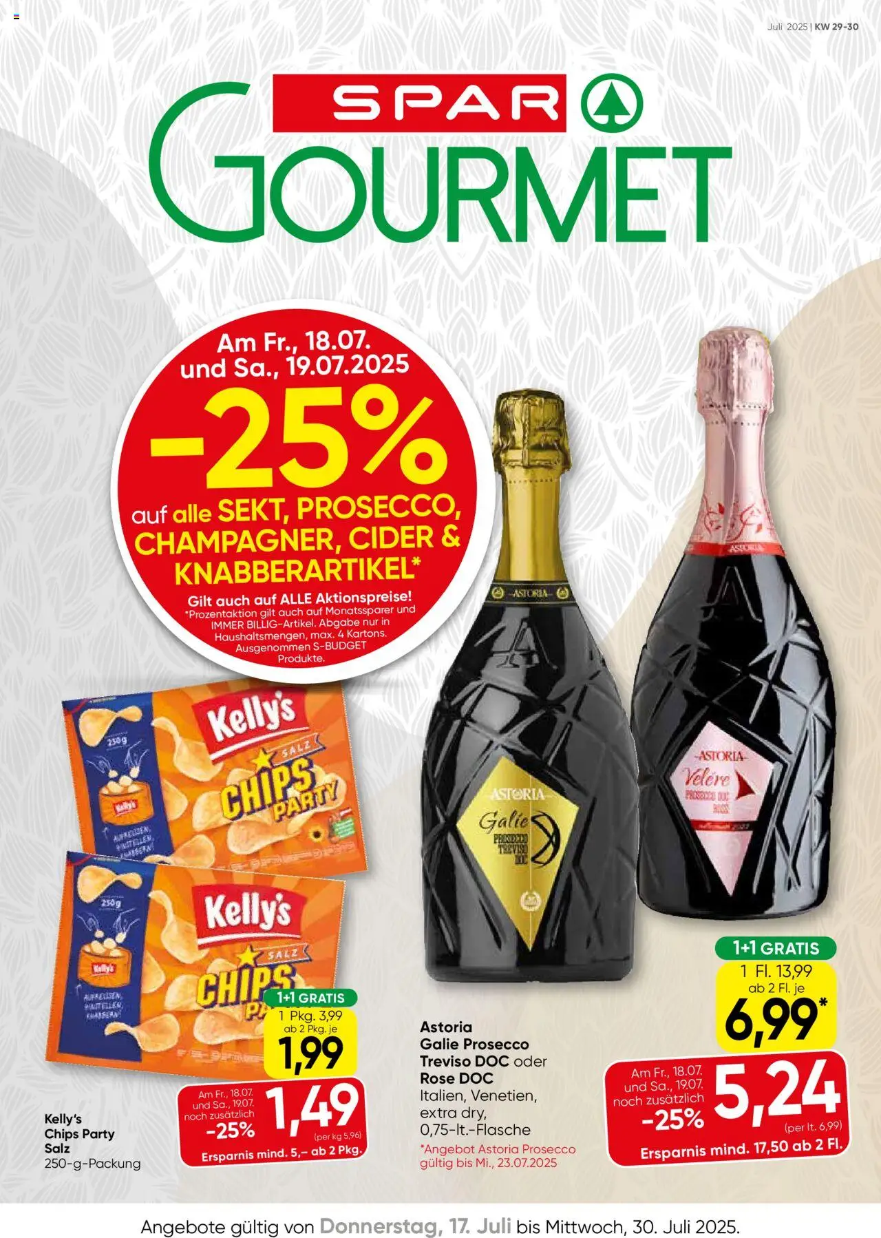 SPAR Gourmet Flugblatt - Seite 1- gültig ab 17.07.2025