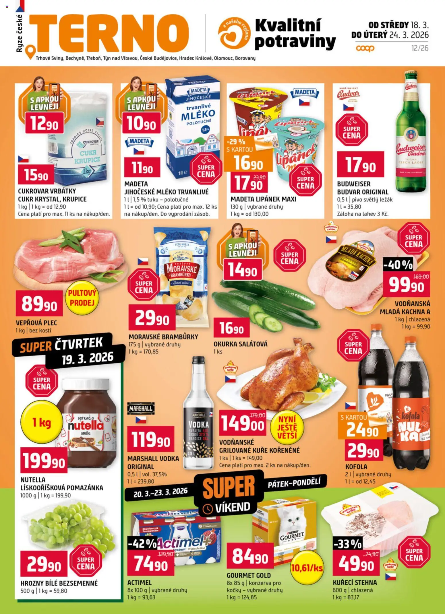 Terno leták - strana 1- platný od 18.03.2026