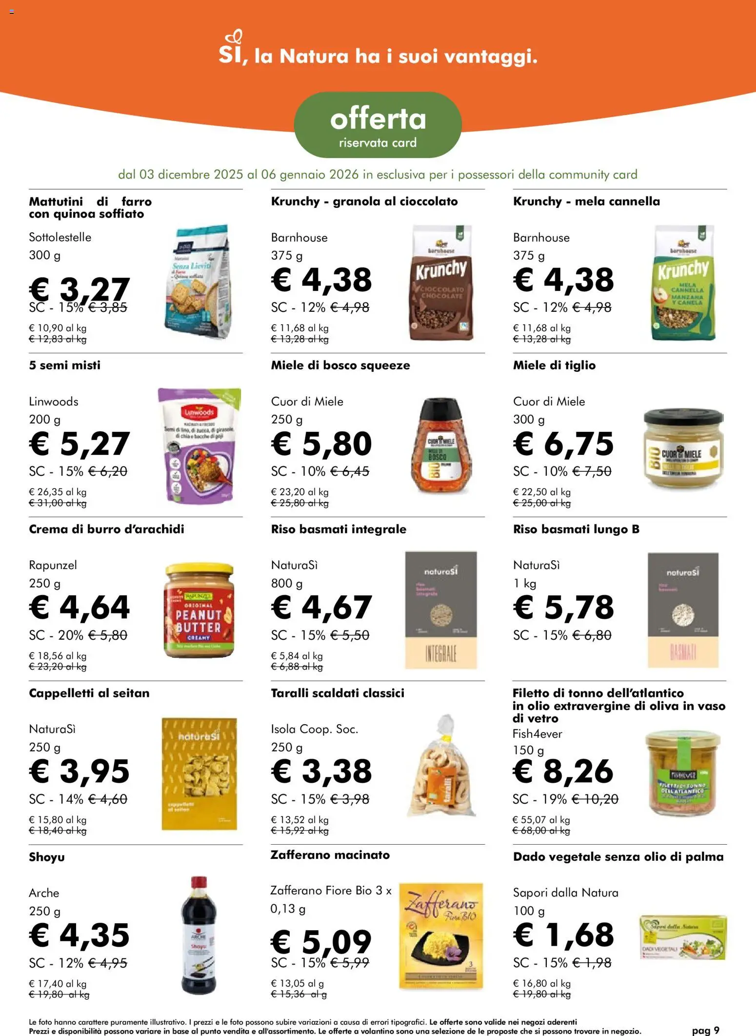 Volantino Natura Sì	 - pagina 9 - valido dal 03/12/2025