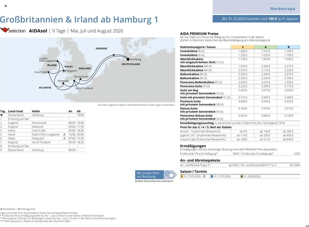 Aida Sommer 2026 - Seite 64 - gültig ab 01.03.2026