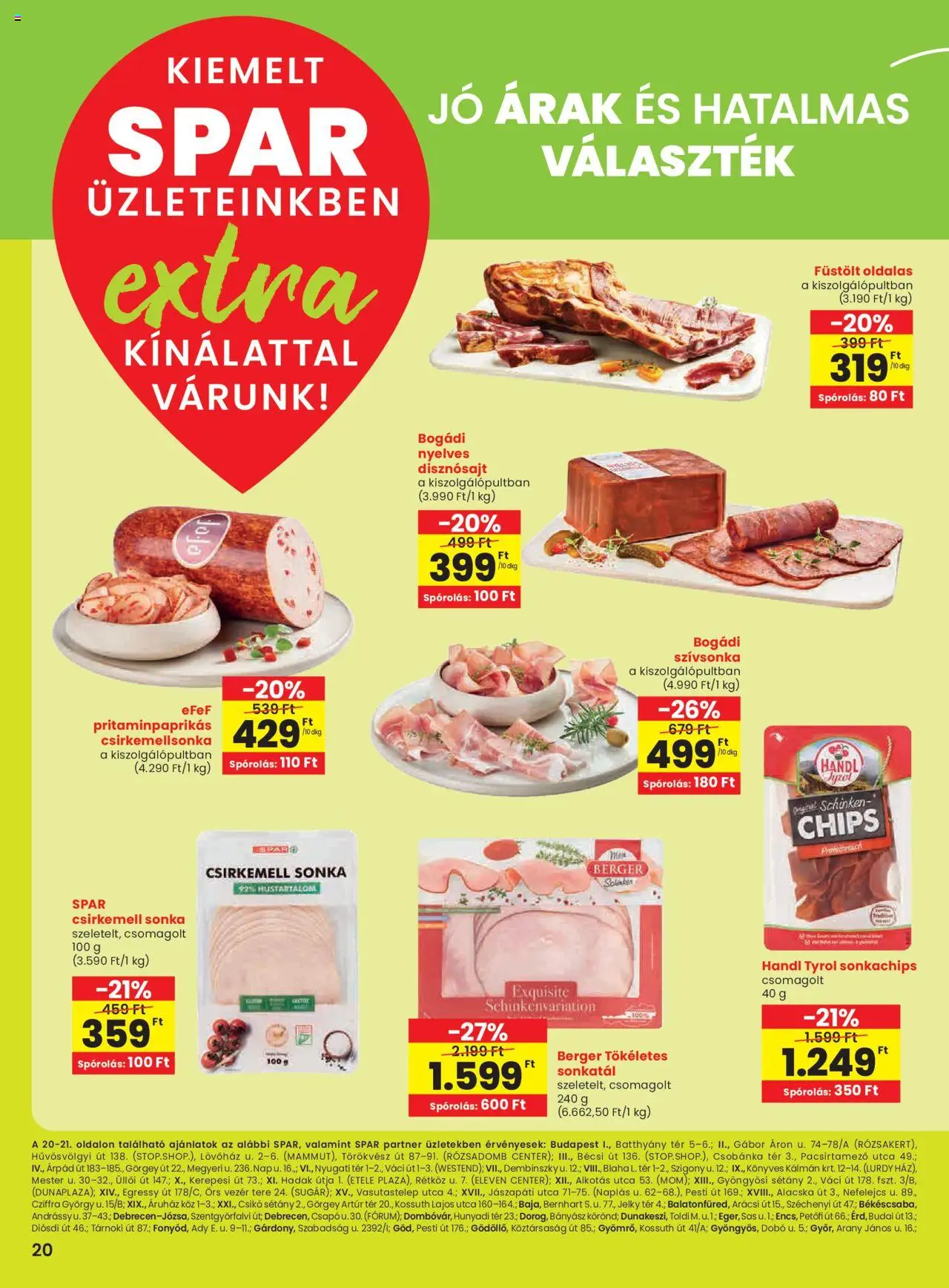 Spar - Extra ajánlatok - 1oldal - érvényes 2025.08.21.-tól